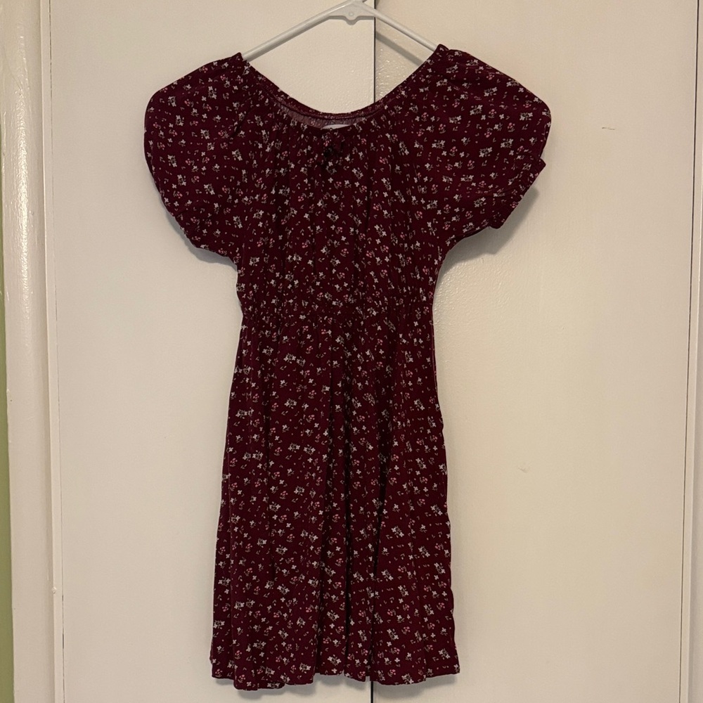 Epic Threads Burgundy Floral Kids Dress